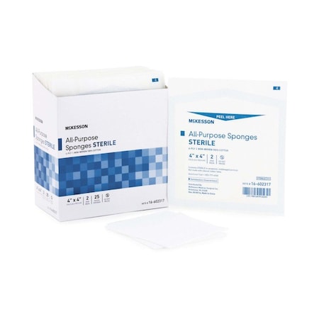Mckesson Sterile Nonwoven Sponge, 4 x 4 Inch, 1200PK 16-602317